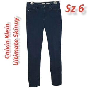 Calvin Klein Ultimate Skinny Stretch Jeans Mid Rise 6x31 Dark Wash EUC
